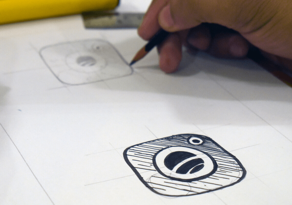 logo sketching of Zinzi a Social Media App for Celebrities