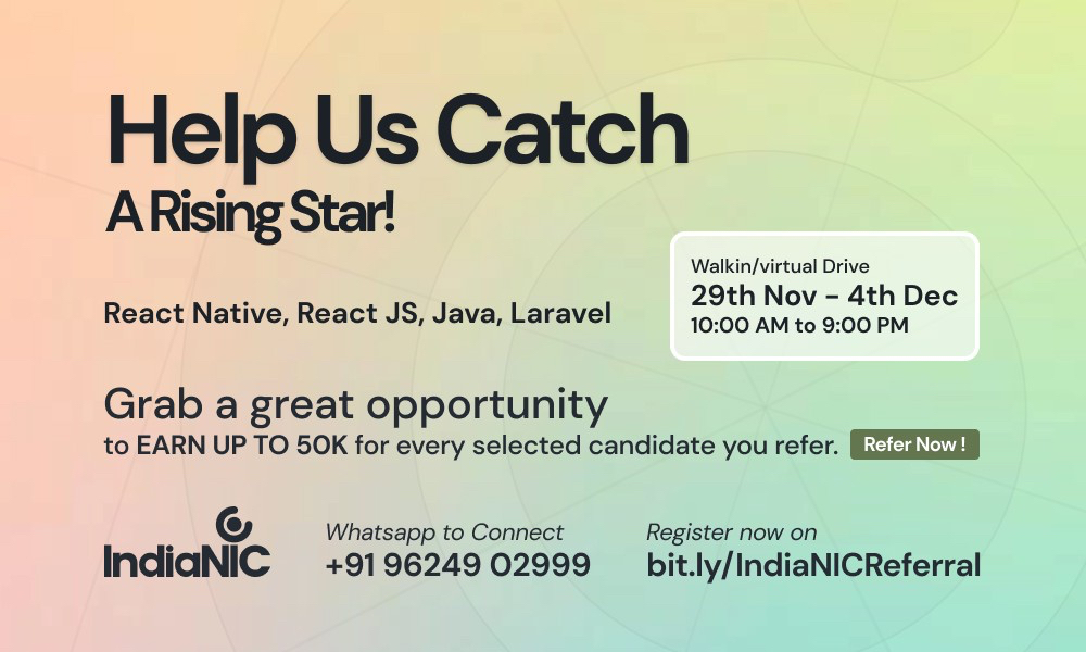 IndiaNIC Presents a Rewarding Referral Policy