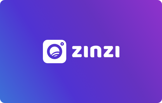 Inverse logo of Zinzi a Social Media App for Celebrities